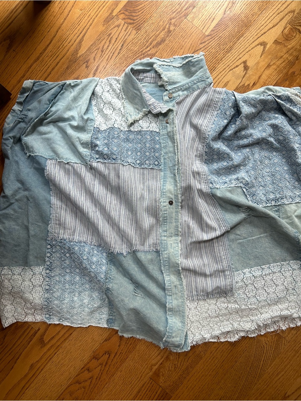 Oli & Hali Mixed Denim Top